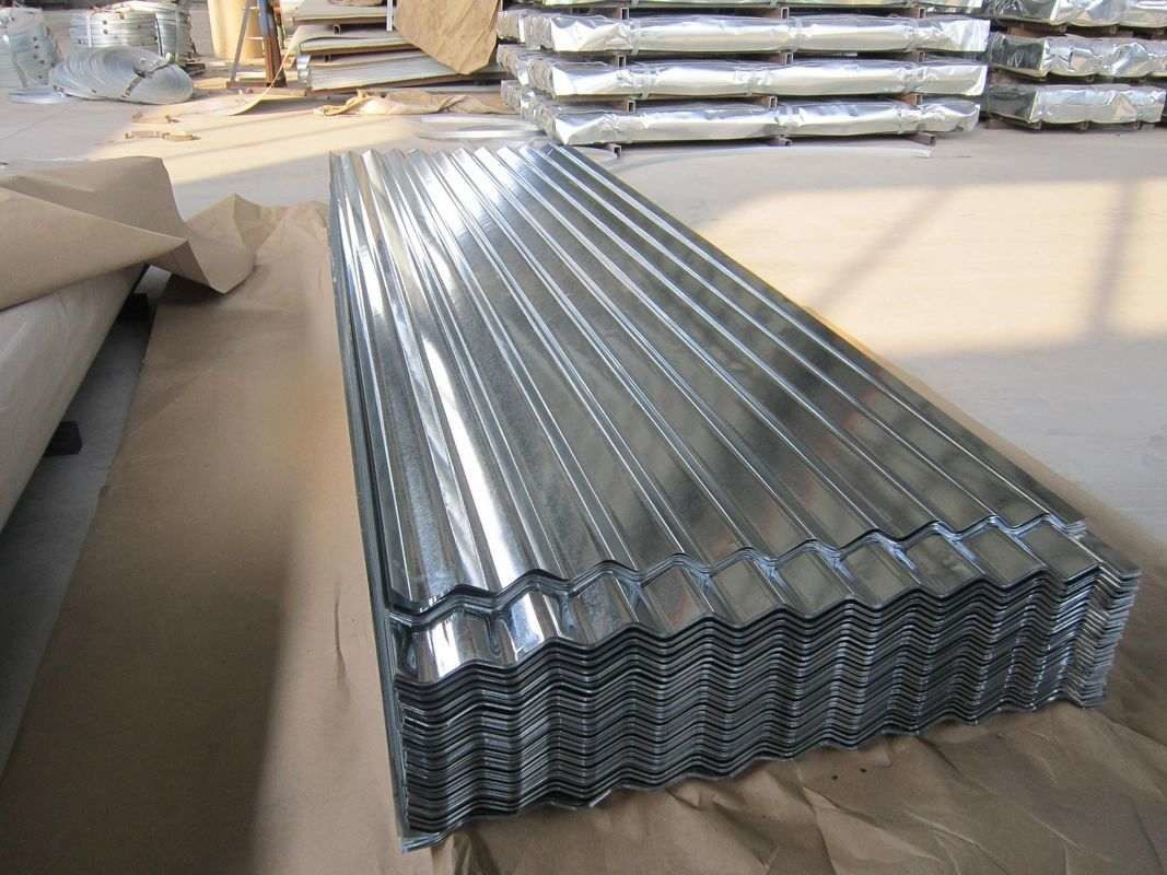 Полный твердый SGCH / G550 гофрированный оцинкованный кровельный лист с 40 ‰ 275 г / м2 цинковым покрытием для промышленных систем крыши и стен